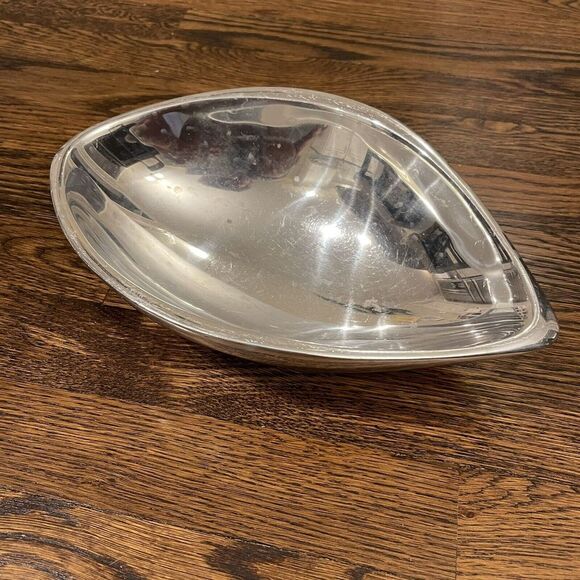 2008 Nambe Aluminum alloy‎ Bowl Designer Todd Myers 11.5" x 7.25" x 4" - Picture 2 of 6